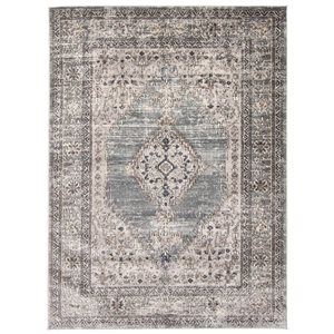 ECARPET Oregon Bijar 6.5-ft x 9.5-ft Dark Beige and Grey Rectangular Area rug