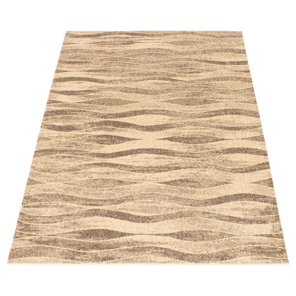 ECARPET Neela 6.5-ft x 9.5-ft Ivory and Grey Rectangular Area rug