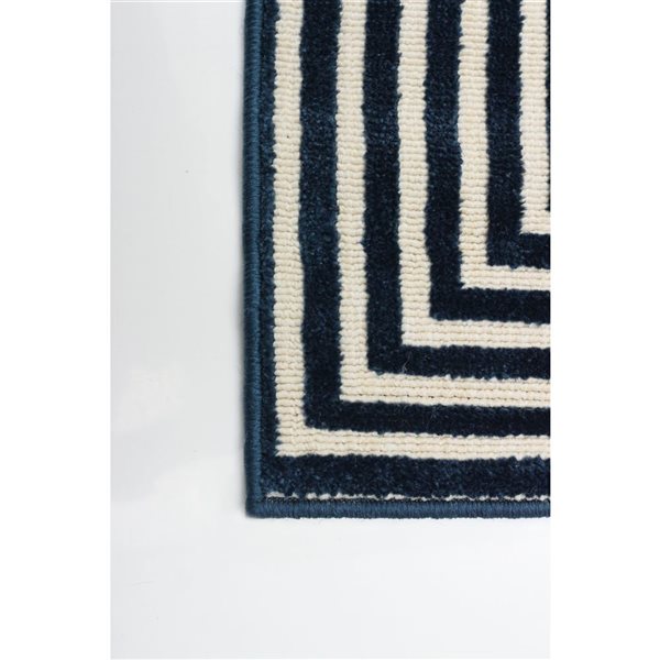 ECARPET Trona 2.75-ft x 5-ft Blue Rectangular Area rug