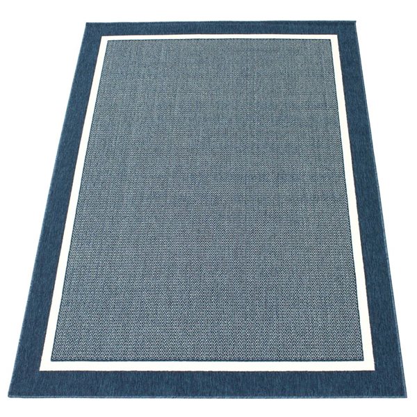 ECARPET Platinum 4.5-ft x 6.5-ft Blue Rectangular Area rug