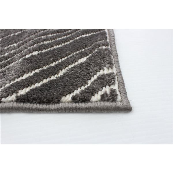 ECARPET Vector 2.75-ft x 5-ft Grey Rectangular Area rug