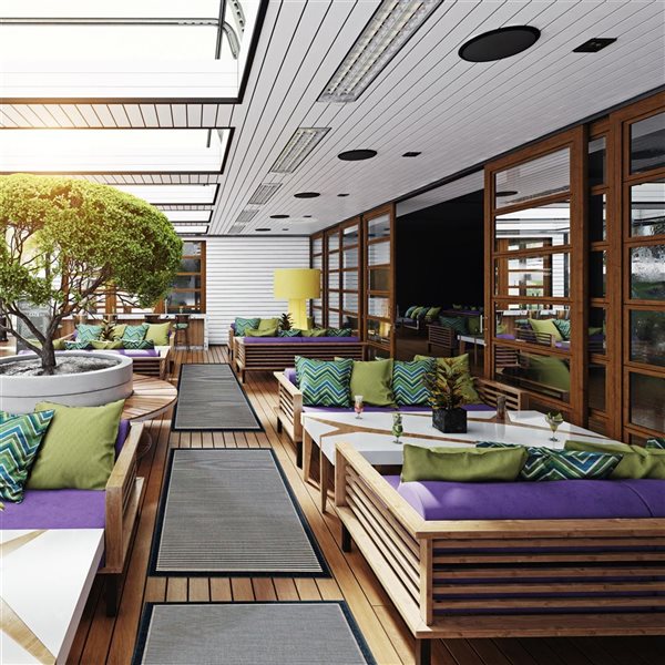 ECARPET Oxford 2.75-ft x 5-ft Blue Rectangular Area rug