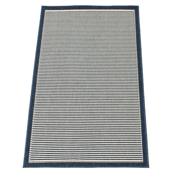 ECARPET Oxford 2.75-ft x 5-ft Blue Rectangular Area rug