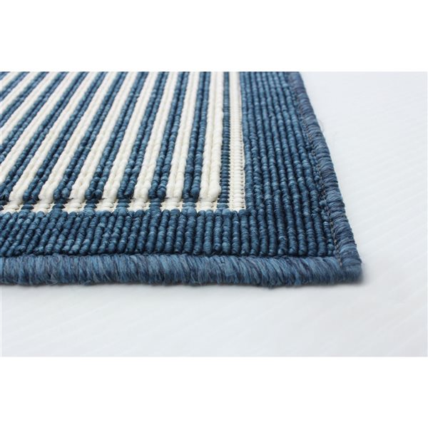 ECARPET Oxford 2.75-ft x 5-ft Blue Rectangular Area rug