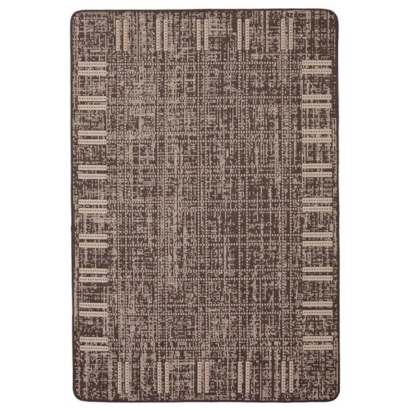 ECARPET Solea 4.5-ft x 6.5-ft Chocolate Rectangular Area rug