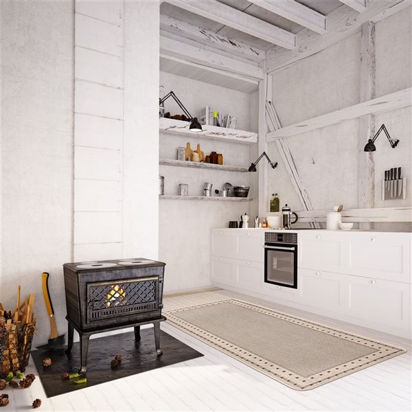 ECARPET Nadia 3.25-ft x 4.5-ft Tan Rectangular Area rug