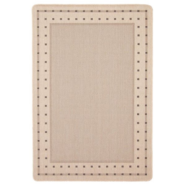 ECARPET Nadia 3.25-ft x 4.5-ft Tan Rectangular Area rug
