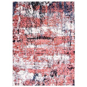 Tapis Morocco Marble par ECARPET rectangulaire rose de 6,5 pi x 9,5 pi