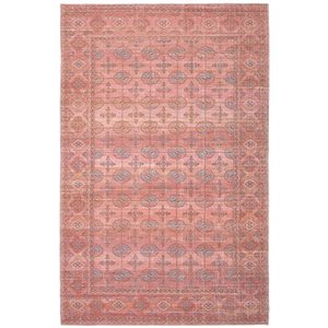 Tapis Turkoman par ECARPET rectangulaire rouge de 5 pi x 8 pi