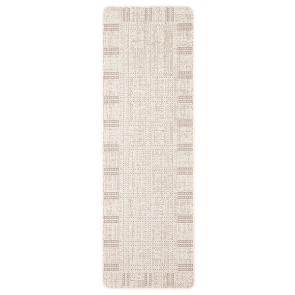 ECARPET Solea 2-ft x 6.5-ft Ivory Rectangular Runner