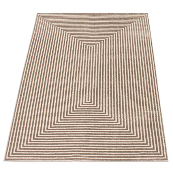 Tapis Trona par ECARPET rectangulaire taupe de 6,5 pi x 9,5 pi