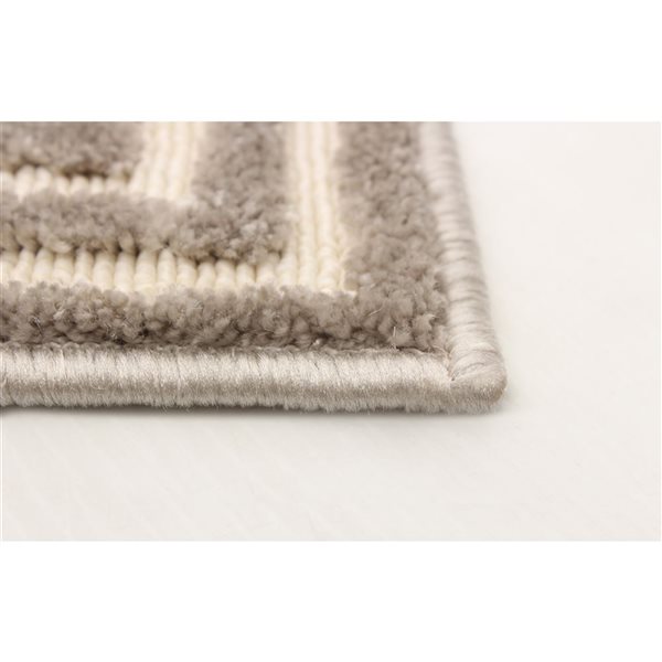 Tapis Trona par ECARPET rectangulaire taupe de 6,5 pi x 9,5 pi