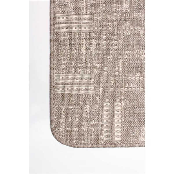 ECARPET Solea 2-ft x 6.5-ft Taupe Rectangular Runner