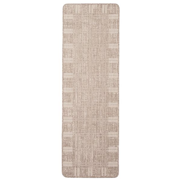 ECARPET Solea 2-ft x 6.5-ft Taupe Rectangular Runner