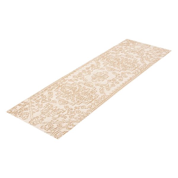 Tapis de passage Umbra par ECARPET rectangulaire taupe de 2,5 pi x 8 pi