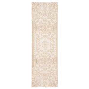 Tapis de passage Umbra par ECARPET rectangulaire taupe de 2,5 pi x 8 pi