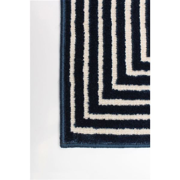 ECARPET Trona 4-ft x 5.5-ft Blue Rectangular Area rug