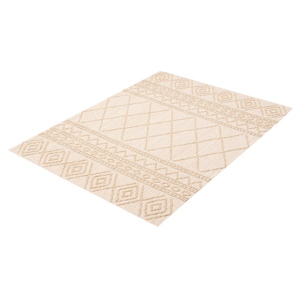 Tapis Nolita par ECARPET rectangulaire taupe de 6,25 pi x 9,25 pi