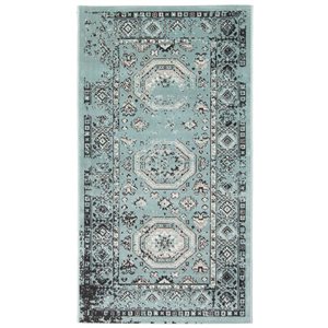 ECARPET Venize 2.75-ft x 5-ft Green Rectangular Area rug