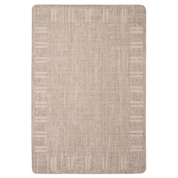 ECARPET Solea 3.25-ft x 4.5-ft Taupe Rectangular Area rug