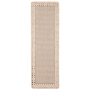 ECARPET Nadia 2-ft x 6.5-ft Tan Rectangular Runner