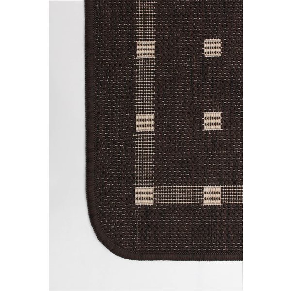 ECARPET Nadia 3.25-ft x 4.5-ft Chocolate Rectangular Area rug