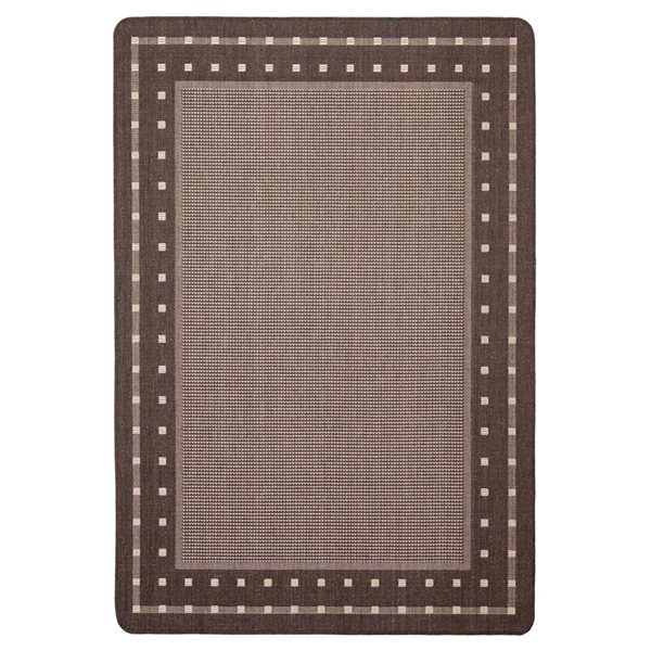 ECARPET Nadia 3.25-ft x 4.5-ft Chocolate Rectangular Area rug