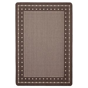 ECARPET Nadia 3.25-ft x 4.5-ft Chocolate Rectangular Area rug