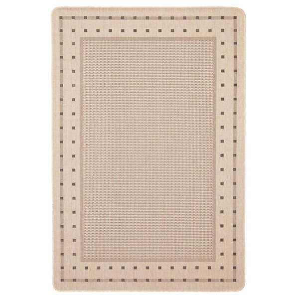 ECARPET Nadia 4.5-ft x 6.5-ft Tan Rectangular Area rug