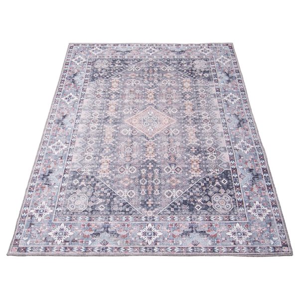 Tapis Senneh par ECARPET rectangulaire gris de 7,75 pi x 10 pi