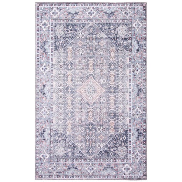 Tapis Senneh par ECARPET rectangulaire gris de 7,75 pi x 10 pi