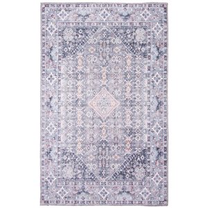 Tapis Senneh par ECARPET rectangulaire gris de 7,75 pi x 10 pi