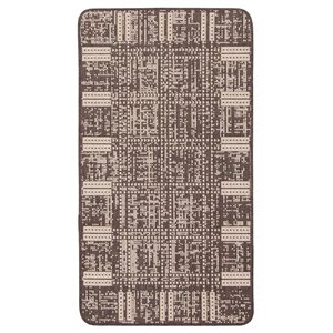 ECARPET Solea 2-ft x 4-ft Chocolate Rectangular Area rug