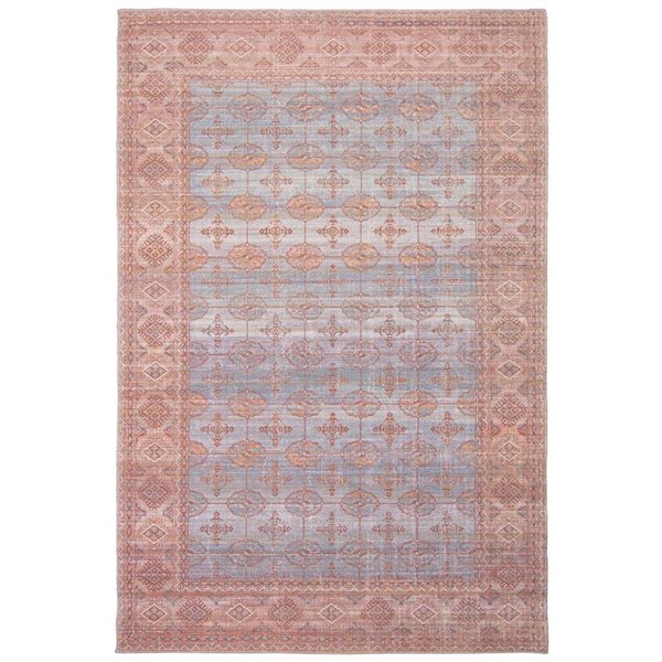 Tapis Turkoman par ECARPET rectangulaire bleu de 7,75 pi x 10 pi