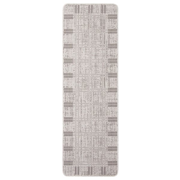 ECARPET Solea 2-ft x 6.5-ft Grey Rectangular Runner