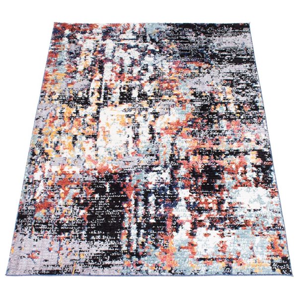 ECARPET Morocco Vintage 6.5-ft x 9.5-ft Grey Rectangular Area rug