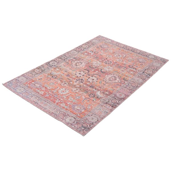 ECARPET Sultan 5-ft x 8-ft Copper Rectangular Area rug