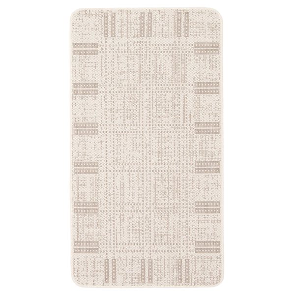 ECARPET Solea 2-ft x 4-ft Ivory Rectangular Area rug