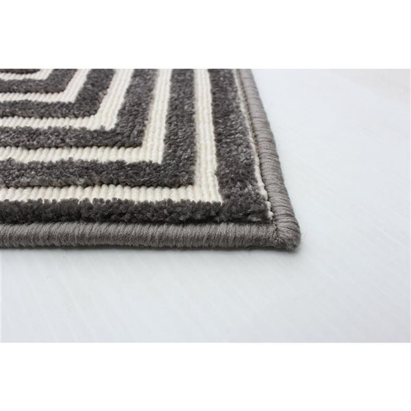 ECARPET Trona 5.25-ft x 7.5-ft Grey Rectangular Area rug