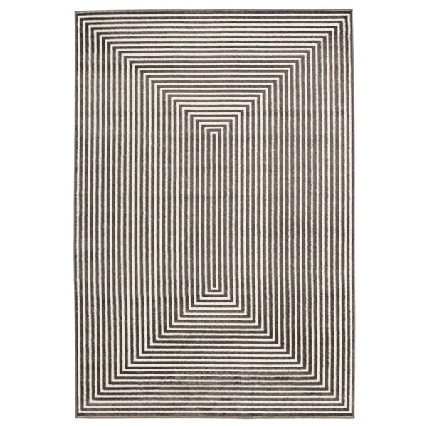 ECARPET Trona 5.25-ft x 7.5-ft Grey Rectangular Area rug