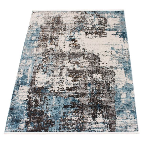 Tapis Sparrow par ECARPET rectangulaire bleu de 6,5 pi x 9,5 pi