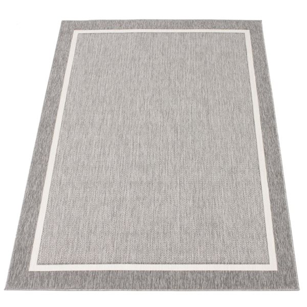 ECARPET Platinum 6.5-ft x 9.5-ft Grey Rectangular Area rug