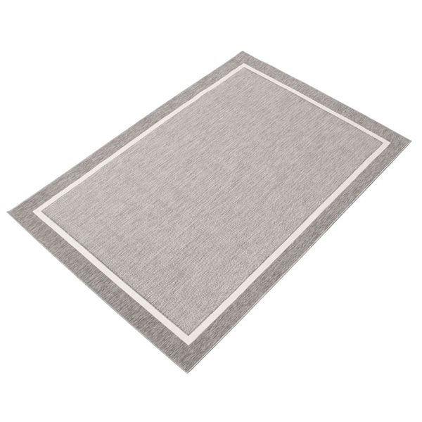 ECARPET Platinum 6.5-ft x 9.5-ft Grey Rectangular Area rug