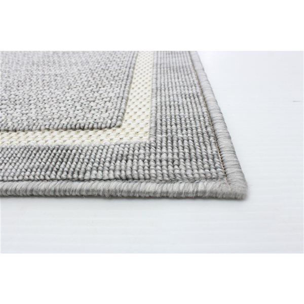 ECARPET Platinum 6.5-ft x 9.5-ft Grey Rectangular Area rug