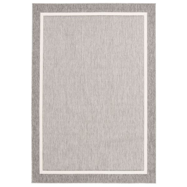 ECARPET Platinum 6.5-ft x 9.5-ft Grey Rectangular Area rug