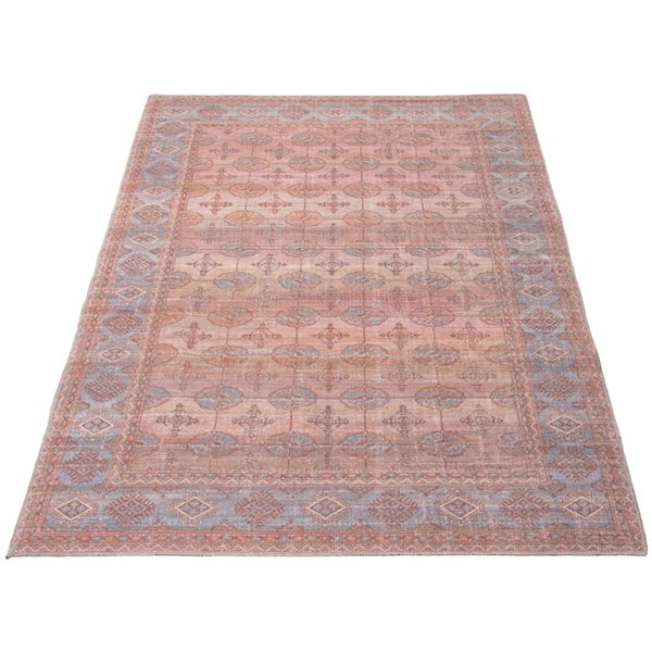 Tapis Turkoman par ECARPET rectangulaire cuivre de 7,75 pi x 10 pi