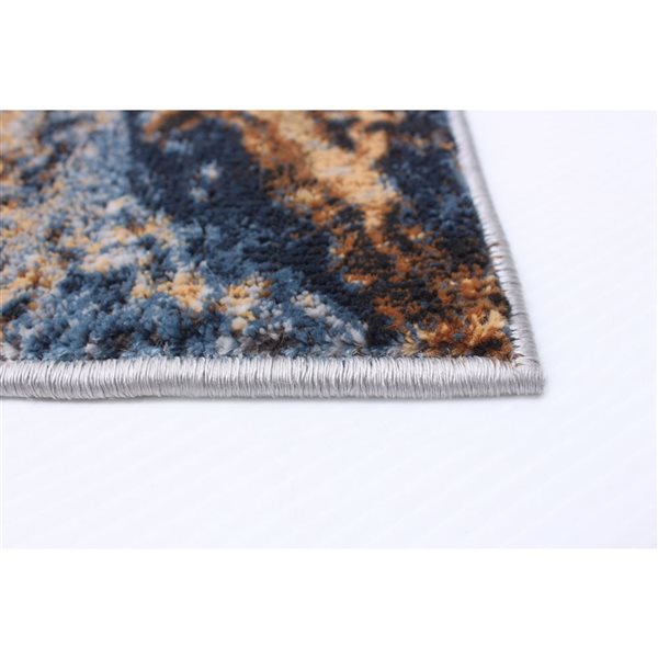 Tapis Sky Marble par ECARPET rectangulaire bleu de 8 pi x 10 pi