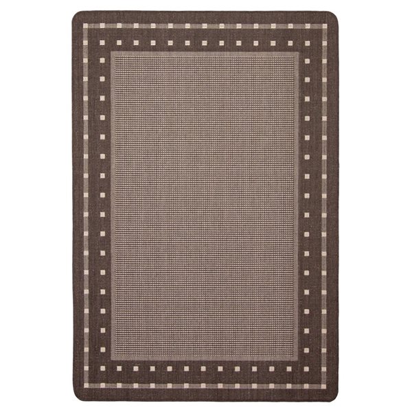 ECARPET Nadia 4.5-ft x 6.5-ft Chocolate Rectangular Area rug