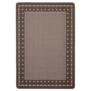 Tapis Nadia par ECARPET rectangulaire chocolat de 4,5 pi x 6,5 pi