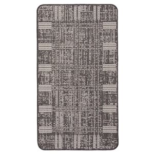 ECARPET Solea 2-ft x 4-ft Black Rectangular Area rug